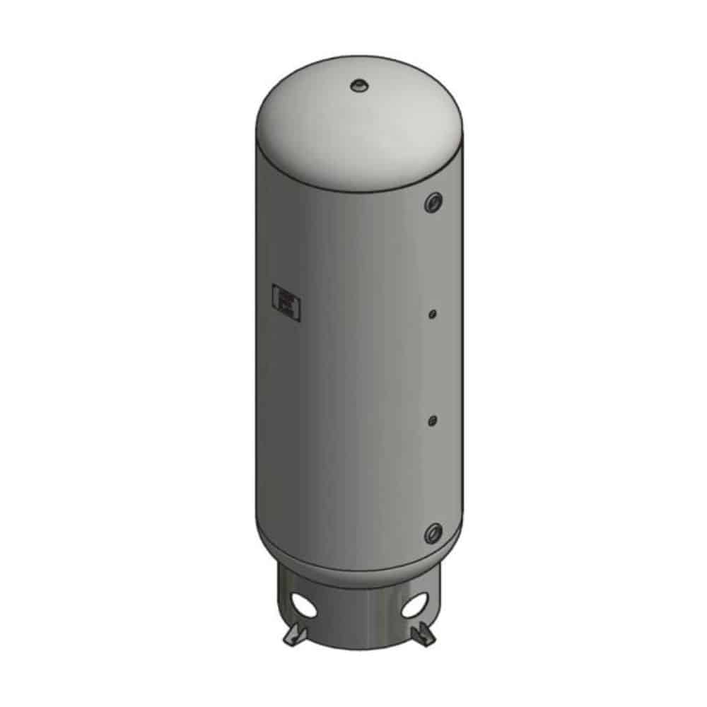 Samuel Vertical Tank, 30 Gallons, Size 16X38, 200 psi, Support & Attachments: 4 Feet, 9" X 23" Top Plate