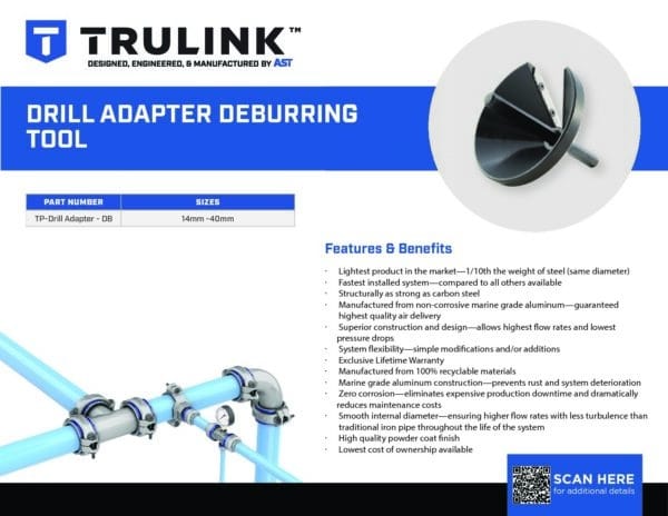TRULINK DRILL ADAPTER DEBURRING TOOL 20MM - 63MM - Image 2