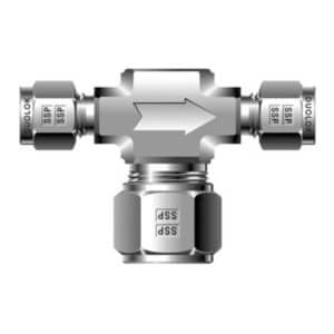 SSP 3008-200-316 3000 Series Tee Filter, 316SS, V1/4 Tube Fitting X 1/4 Tube Fitting , 200 Micron