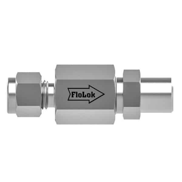 SSP 4042-25-316 4000 Series, 316SS, Check V SS 1/2 Tube Fitting X 1/2 FNPT, Cracking Pressure: 25