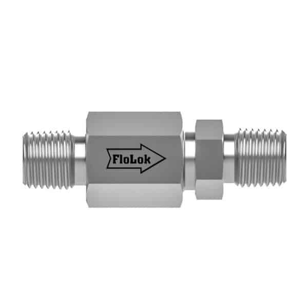 SSP 4016-10-316 4000 Series, 316SS, Check V SS 1/4 MNPT X 1/4 MNPT, Cracking Pressure: 10