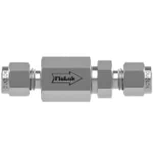 SSP 4002-*-316 4000 Series, 316SS,  Check V SS 1/8 Tube Fitting X 1/8 Tube Fitting