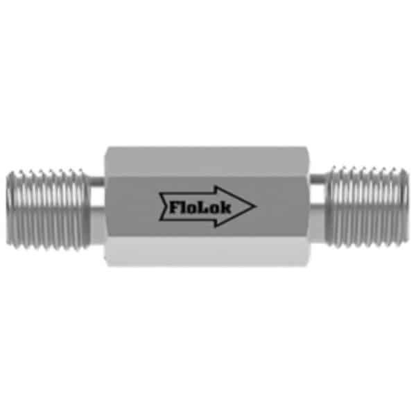 SSP 8CP8PM8PF-25-316 CP Series, 316SS,  1-Piece Poppet Check Valve, Fixed Pressure, 1/2 in. MNPT X 1/2 in. FNPT, 25 psig (1.8 Bar)