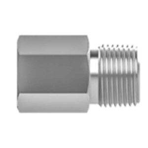 SSP ISST6FRS6MC 316SS Adapter, 3/8 in. Female BSP/ISO Taper - 3/8 in. Male NPT