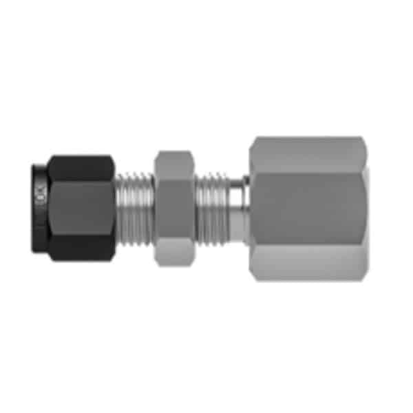 SSP IBU6BFC4 Unilok Brass Bulkhead Female Connector 3/8'' Tube X 1/4'' NPT