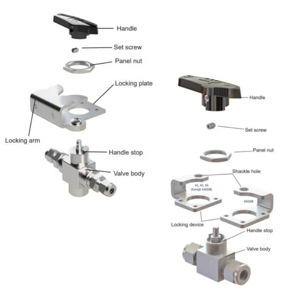 SSP 300-LOHK-BK 300 Series 2 And 3Wball V Lockout Device  For: 301, 302, 304, 306, 307, 310, 312, 314, 318, 320, 322