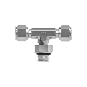 SSP ISSG4MBTST4 Griplok 316SS Male Branch Tee St. Thrd. Boss 1/4'' Tube X 7/16-20 Straight Thread