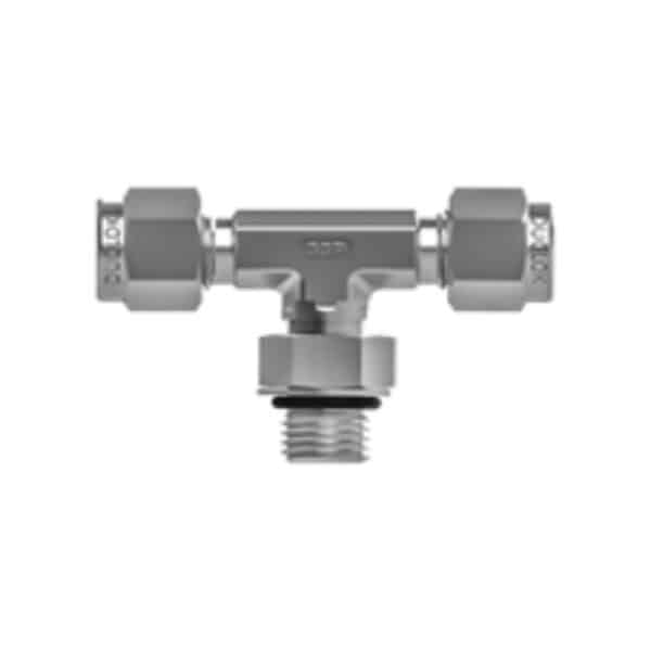 SSP ISSD12MBTST12 Duolok 316SS Male Branch Tee 3/4" Tube X 1 1/16-12 Straight Thread