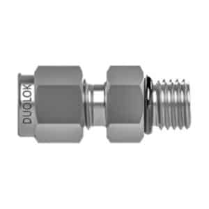 SSP ISSD12MCST16 Duolok 316SS Male Connector St. Thrd. Boss 1'' Tube X 1 1/16-12 Straight Thread