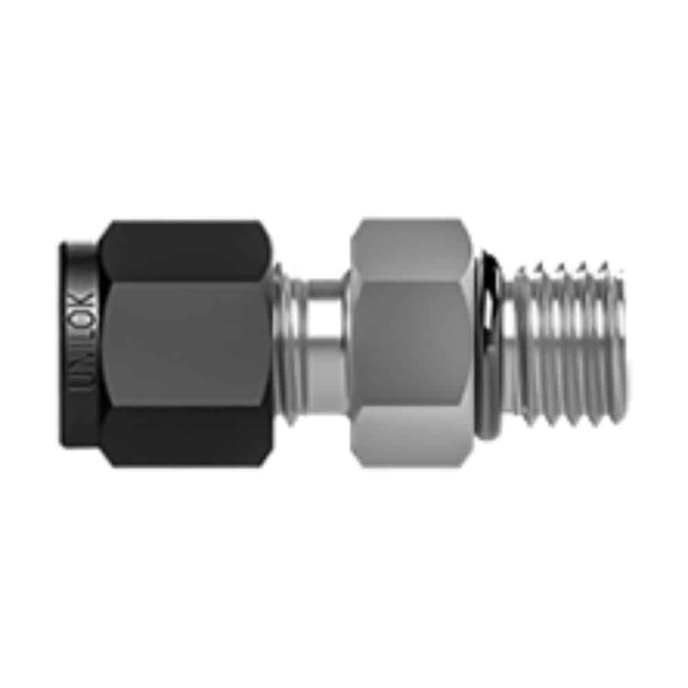 SSP ISSU16MCST16 Unilok 316SS Male Connector St. Thrd. Boss 1'' Tube X 1 5/16-12 Straight Thread