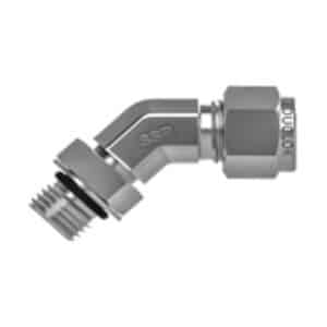 SSP ISSD12M45EST12 Duolok 316SS Male 45 Elbow 3/4" Tube X 1 1/16-12 Straight Thread