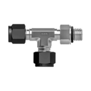 SSP ISSU4MRTST4 Unilok 316SS Male Run Tee 1/4" Tube X 7/16-20 Straight Thread