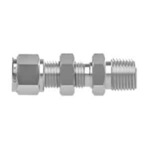 SSP IBG4BMC2 Griplok Brass Bulkhead Male Connector 1/4'' Tube X 1/8'' NPT