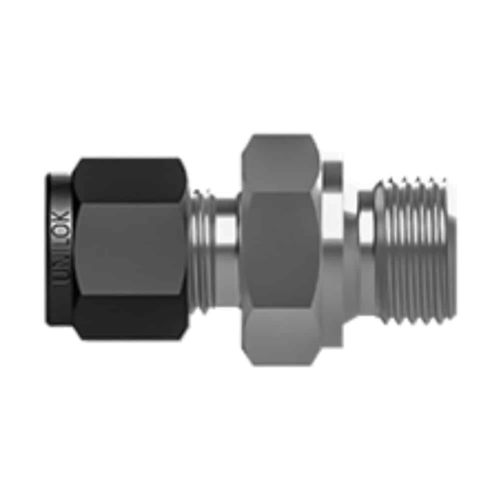 SSP ISSU12MCRS8 Unilok 316SS Male Connector 3/4" Tube X 1/2" ISO Parallel