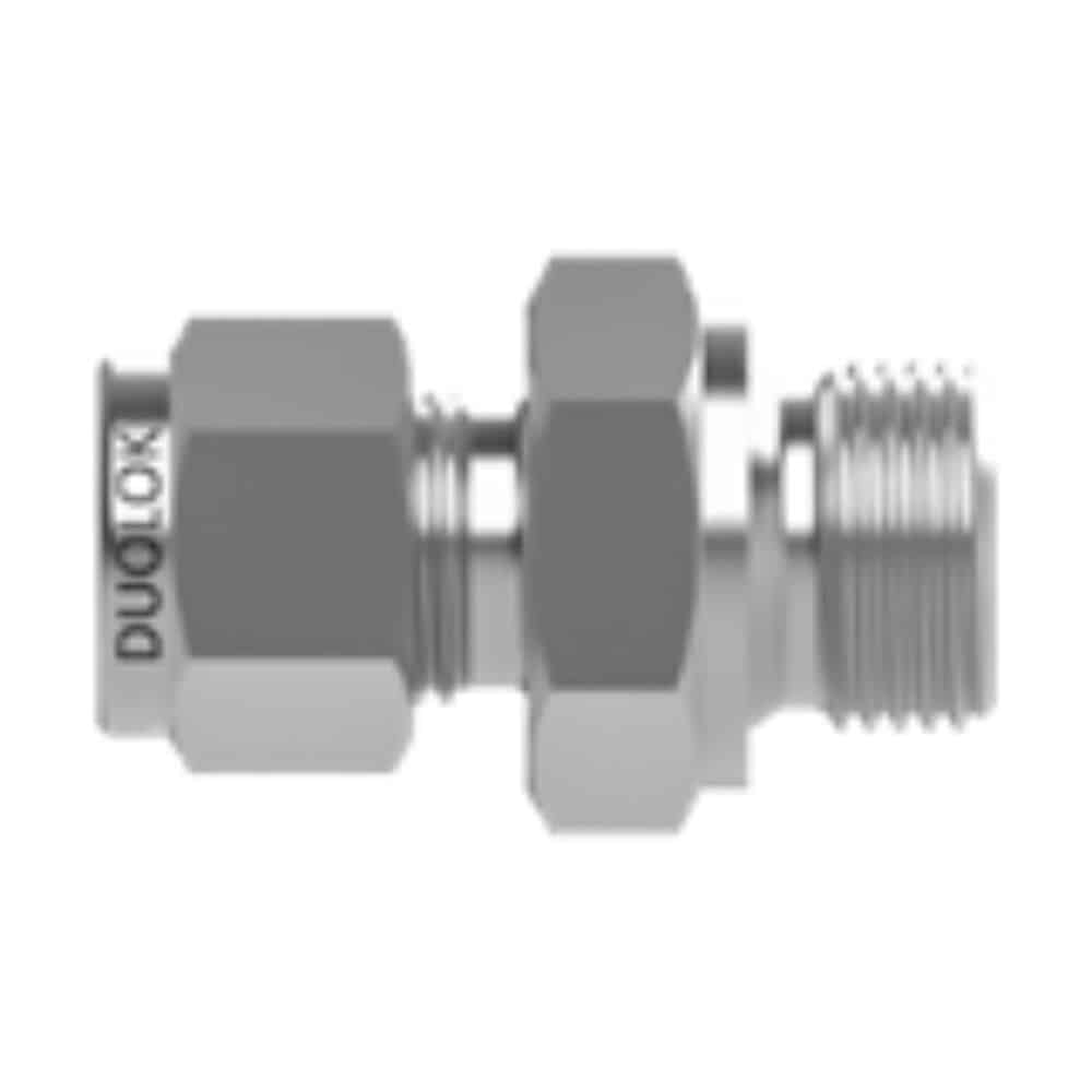 SSP IMD4MCRS4 Duolok Male Connector 1/4" Tube X 1/4" ISO Parallel