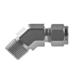 SSP ISSD4M45E2 Duolok 316SS Male 45 Elbow 1/4'' Tube X 1/8'' NPT