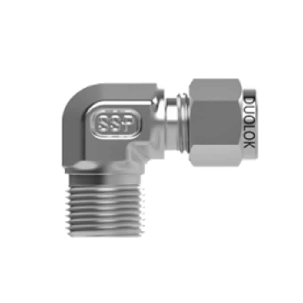 SSP ISSD2MERT2 Duolok 316SS Male Elbow 1/8" Tube X 1/8" ISO Tapered