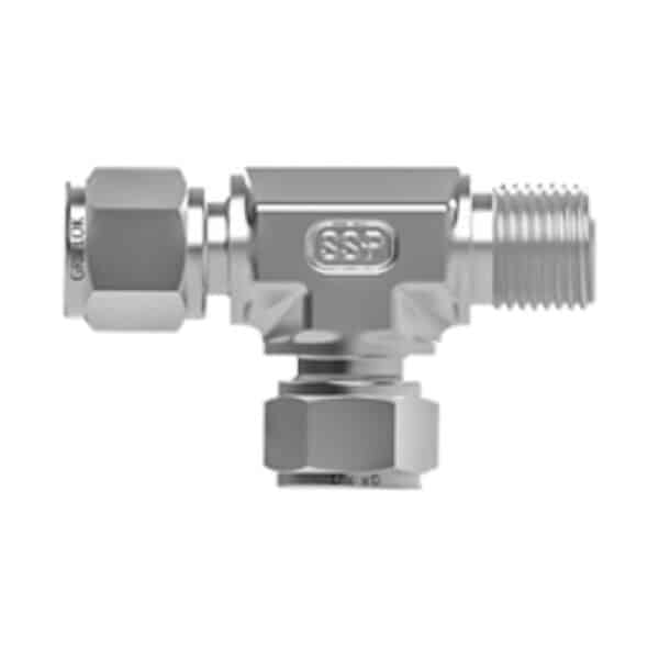 SSP IBG2MRT2 Griplok Brass Male Run Tee 1/8'' Tube X 1/8'' NPT