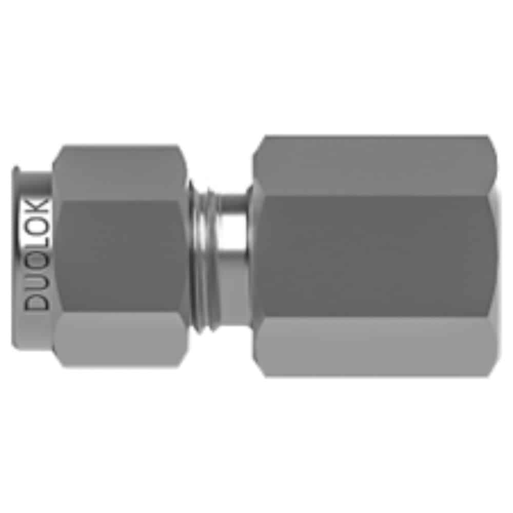 SSP ISSDM8FCRT4 Duolok Metric 316SS Female Connector 8mm Tube X 1/4in. ISO Tapered