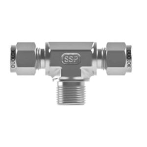 SSP ISSDM8MBT2 Duolok Metric 316SS Male Branch Tee 8mm Tube X 1/8in. NPT