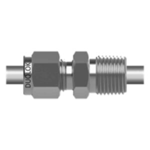 SSP ISSDM6MCBT8 Duolok Metric 316SS Male Connector Bored Thru 6mm Tube X 1/2'' NPT
