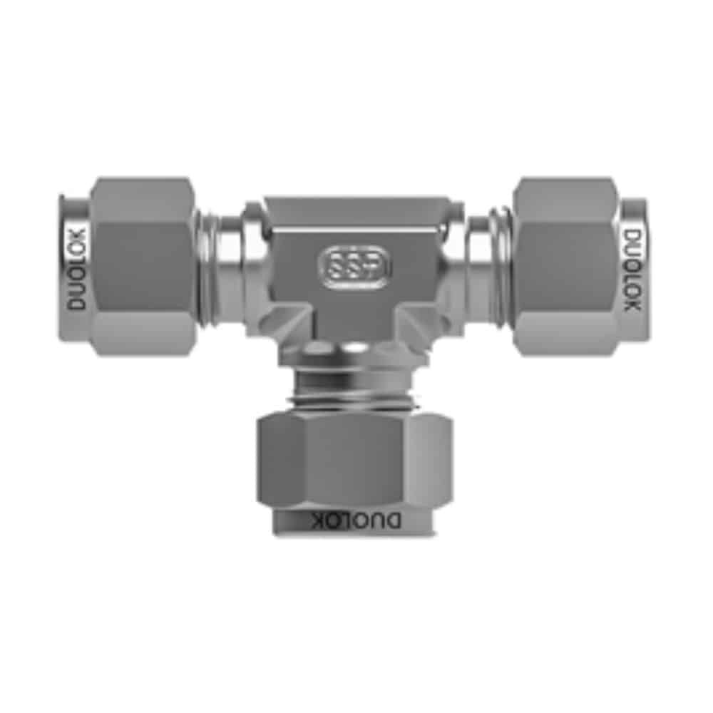 SSP ISSDM6UT Duolok Metric 316SS Union Tee 6mm Tube