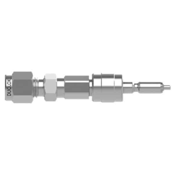 SSP QC6-S-D6-B QC Series, Brass, Instrumentation Quick-Connect Stem W/O Valve,  3/8 in. Duolok Tube Fitting