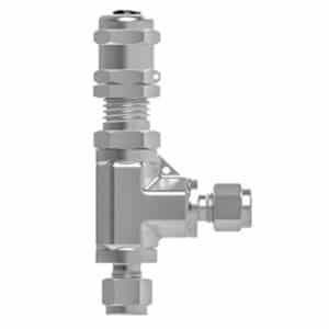 SSP RL34MRT4FRT-316 RL3 Series, 316 SS, Low Pressure Proportional Relief Valve, Fluorocarbon FKM Seal, 1/4 in. Male BSPT X 1/4 in. Female BSPT