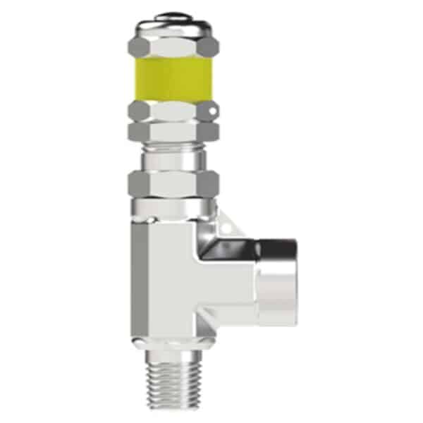 SSP RH34MRT4FRT-316 RH3 Series, 316 SS, High Pressure Proportional Relief Valve, Fluorocarbon FKM Seal, 1/4 in. Male BSPT X 1/4 in. Female BSPT