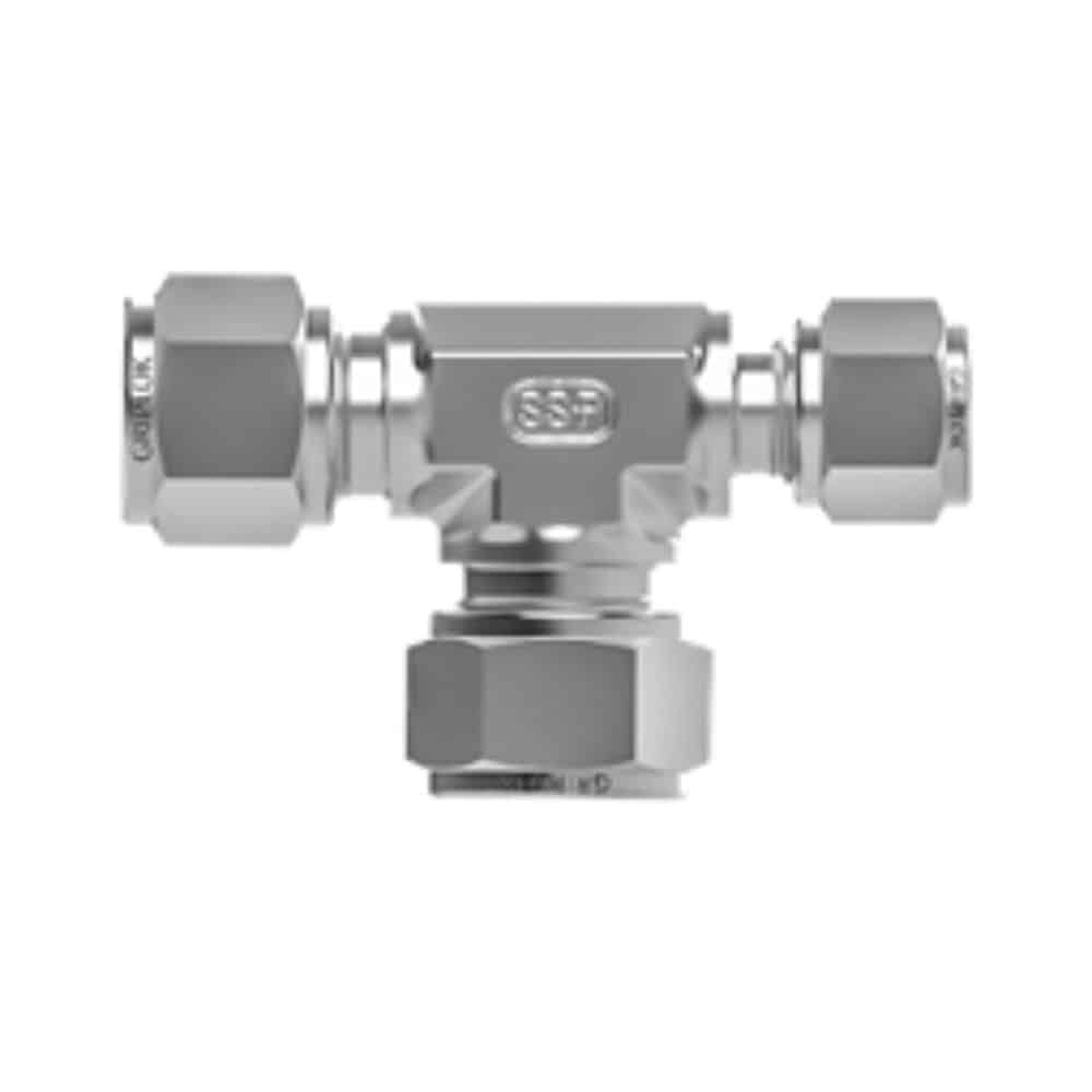 SSP ISSG12RUT126 Griplok 316SS Reducing Union Tee 3/4'' Tube X 3/4'' Tube X 3/8'' Tube