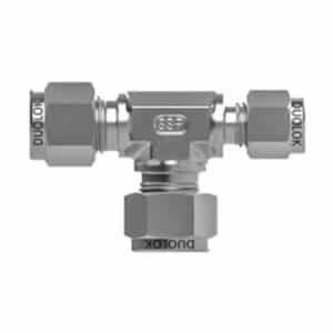 SSP ISSD10RUT106 Duolok 316SS Reducing Union Tee 5/8'' Tube X 5/8'' Tube X 3/8'' Tube