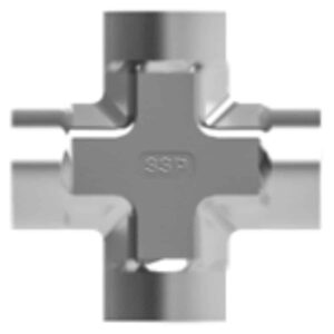 SSP ISST4TSUC TruFit 316SS Union Cross 1/4" Tube Socket Weld