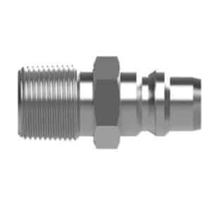 SSP QF4-S-DM6-316 QF Series, 316SS,  Full Flow Quick-Connect Stem W/O Valve, 6 mm Duolok Tube Fitting