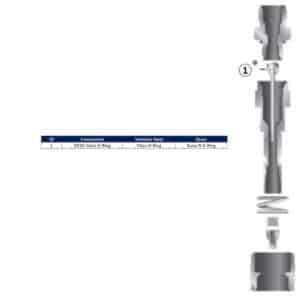SSP QC8D-RK2-316-V QC Series Instrumentation Quick-Connect Stem Seal Kit 1/2 in.