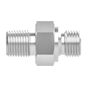 SSP ISST2MC2MRS 316SS Hex Nipple, 1/8 in. MNPT - 1/8-28 Male BSP/ISO Parallel