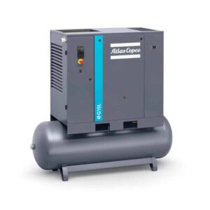 Atlas Copco G15L-125T FF, 20 HP, Oil Injected Rotary Screw Compressor, 
132 Gallon Tank, 125 psi, with Dryer