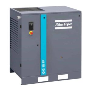 Atlas Copco G18-125 FF, 25 HP, Oil Injected Rotary Screw Compressor, 125 psi, with Dryer