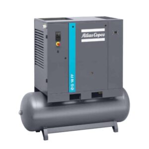 Atlas Copco GA18-125T AFF, 25 HP, Oil Injected Rotary Screw Compressor, 
132 Gallon Tank, 125 psi, with Dryer