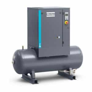 Atlas Copco G4-145T AP, 5 HP, Oil Injected Rotary Screw Compressor, 
53 Gallon Tank, 145 psi