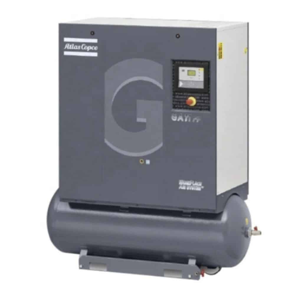 Atlas Copco GA11-125T AP, 15 HP, Oil Injected Rotary Screw Compressor, 
71 Gallon Tank, 125 psi