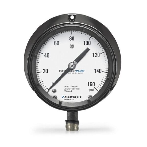 ASHCROFT PRESSURE GAUGE, 4.5" DIAL, 0-300 PSI RANGE