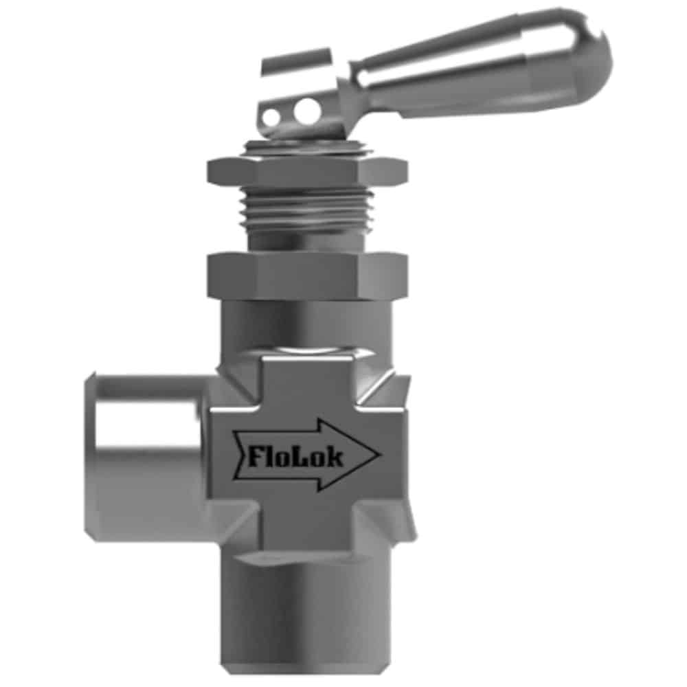 SSP A202-316 200 Series, 316SS, Toggle V 1/8 FNPT X 1/8 FNPT 0.125 - Angle